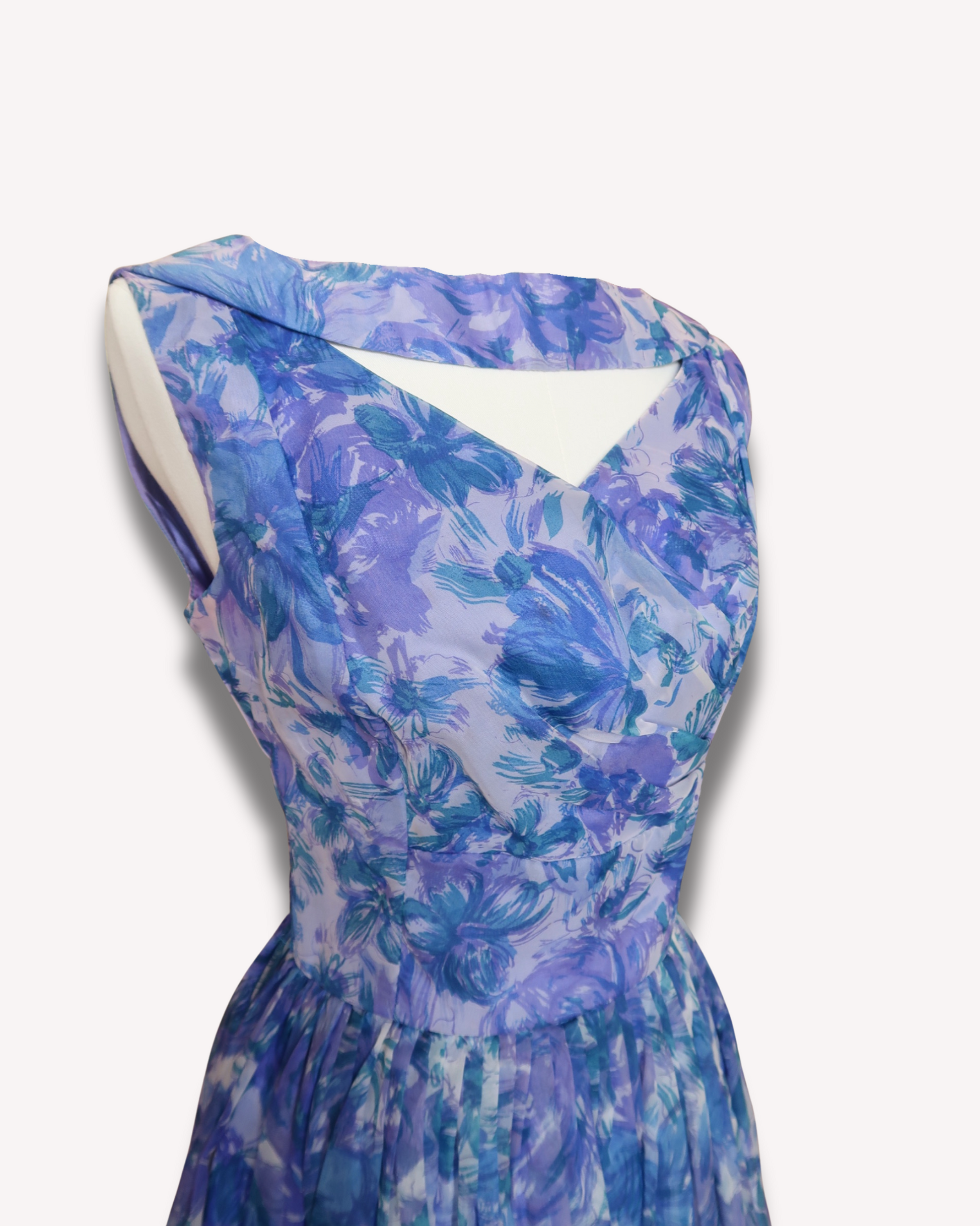 Vintage KENNA - 1950s Floral Party Dress