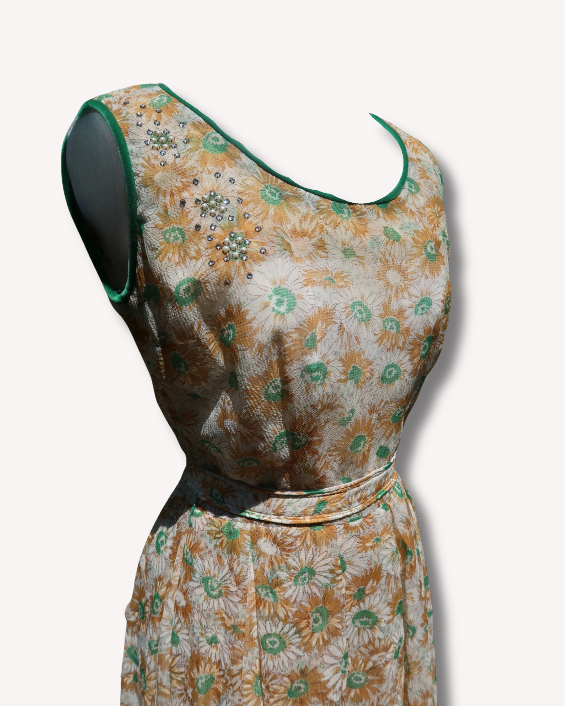 Vintage EMMA - 1950s Hand-Embellished Day Dress by Cirilo
