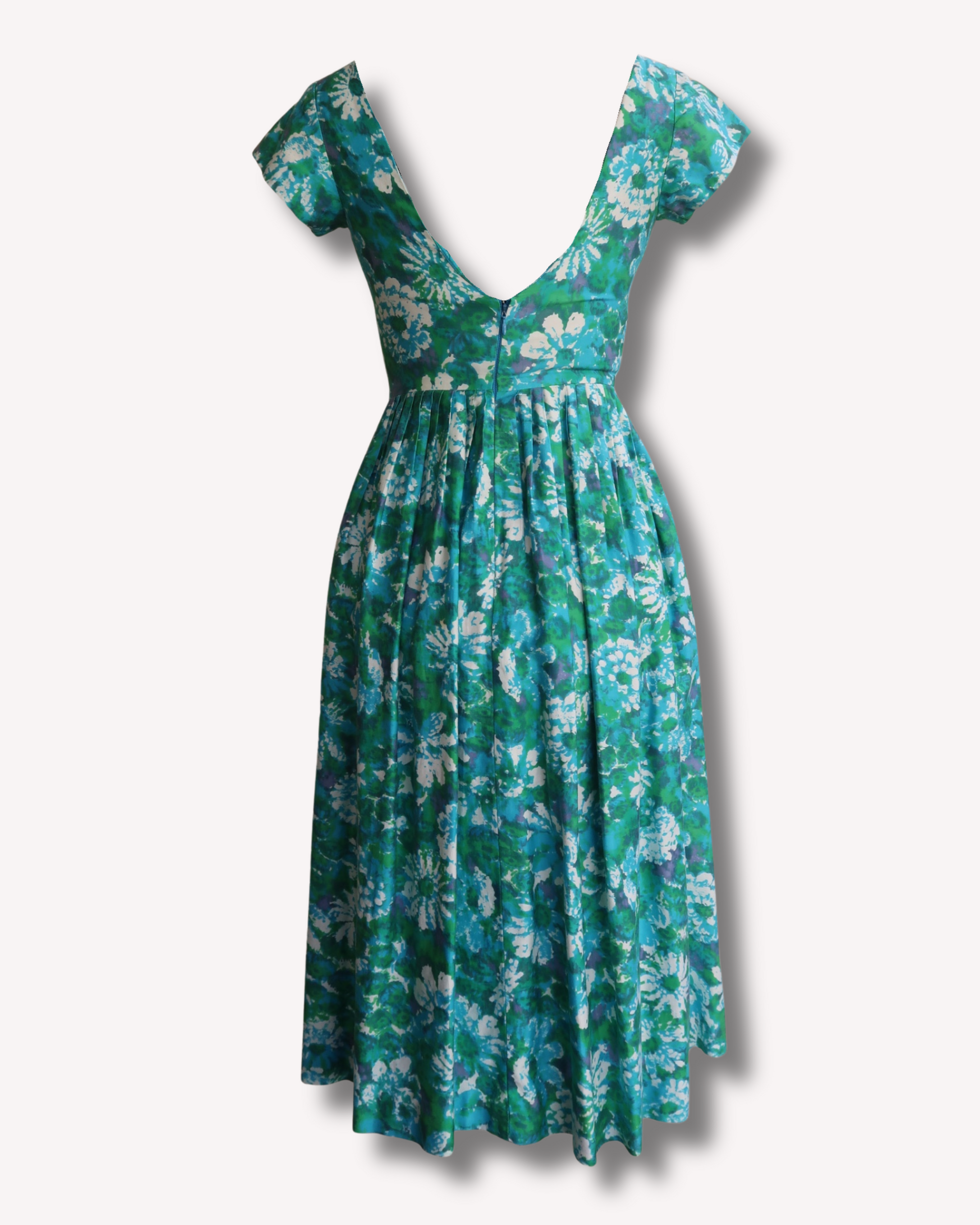 Vintage VICTORIA - 1950s Gay Gibson Garden Dress