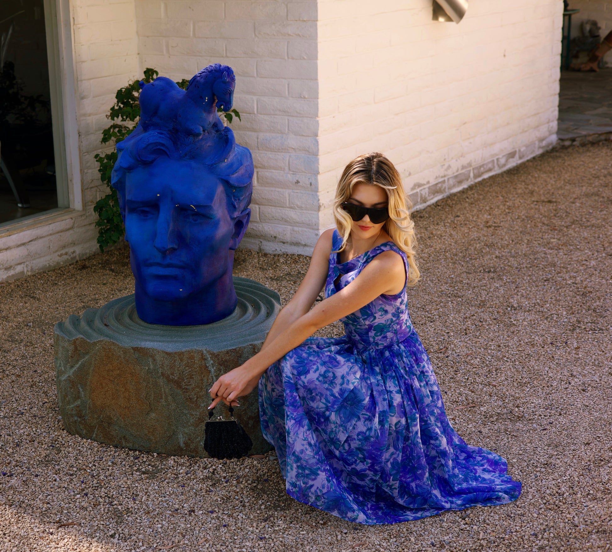 Vintage KENNA - 1950s Floral Party Dress