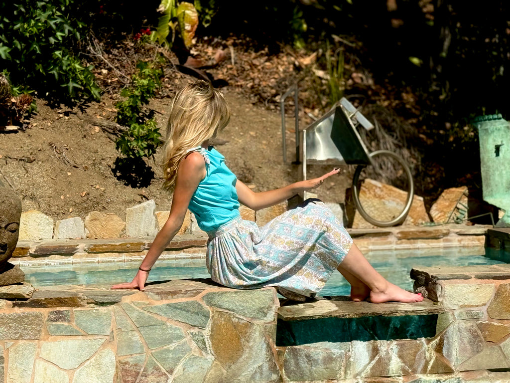 Vintage BLEU - 1950s 2-Pc. Laguna Breeze Set