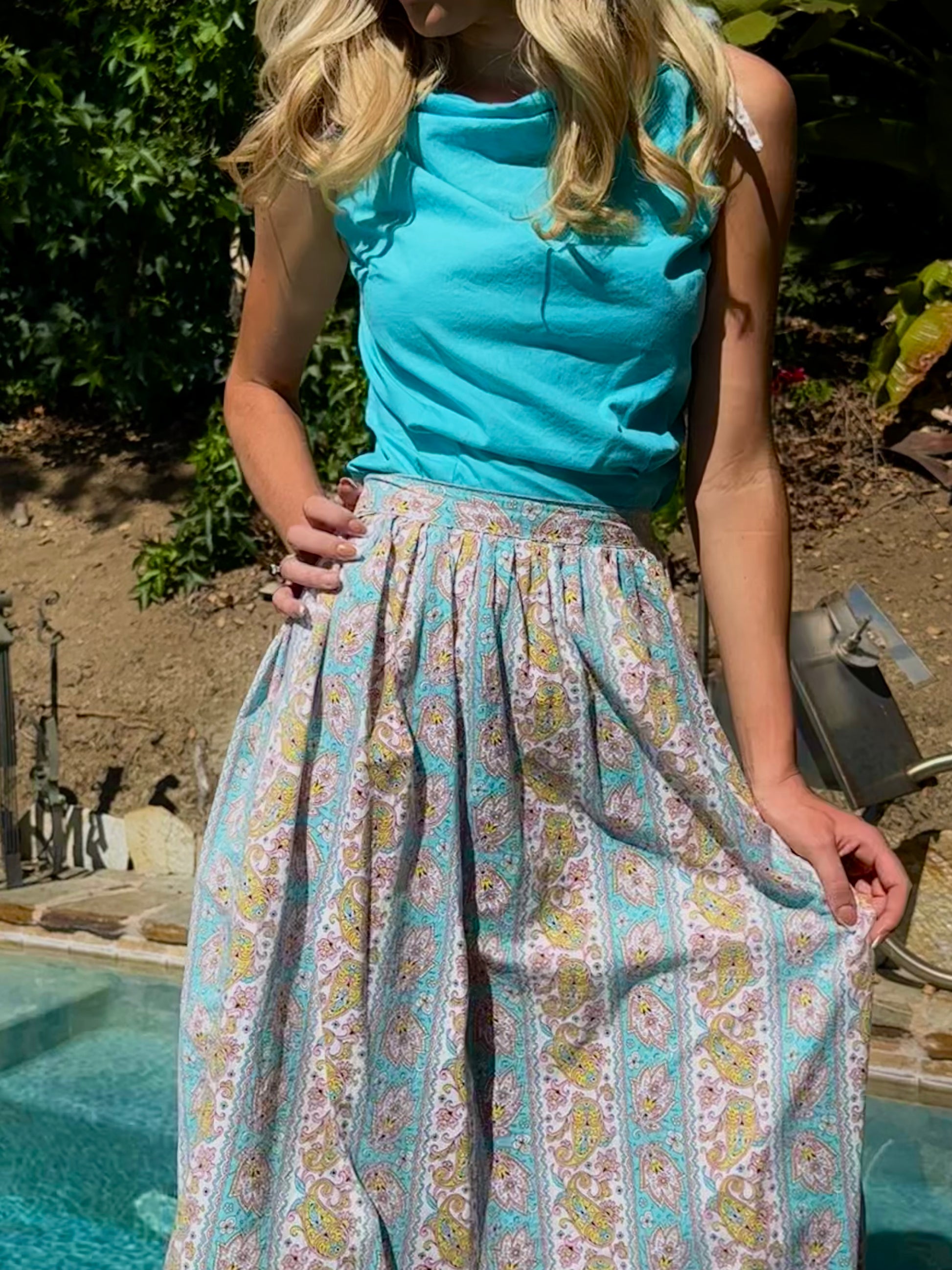 Vintage BLEU - 1950s 2-Pc. Laguna Breeze Set