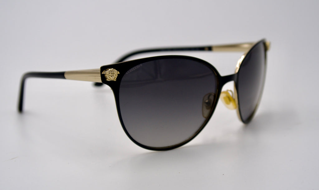 Versace Black & Gold Polarized Sunglasses