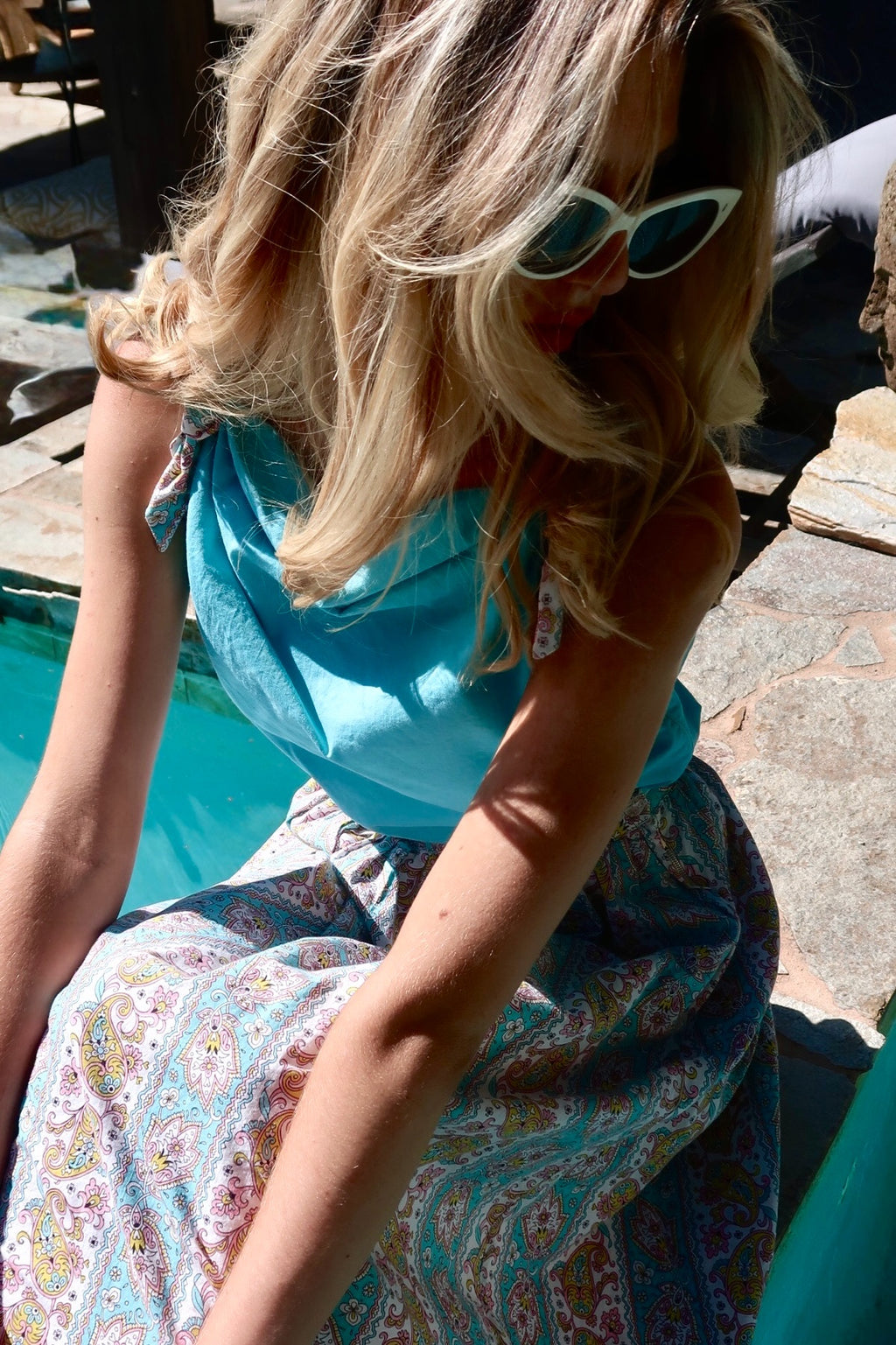 Vintage BLEU - 1950s 2-Pc. Laguna Breeze Set