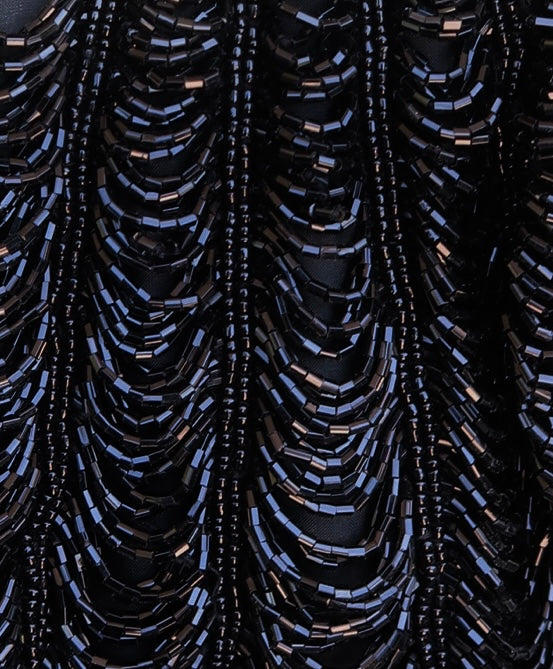 Rare Vintage Scalloped Beaded Evening Purse