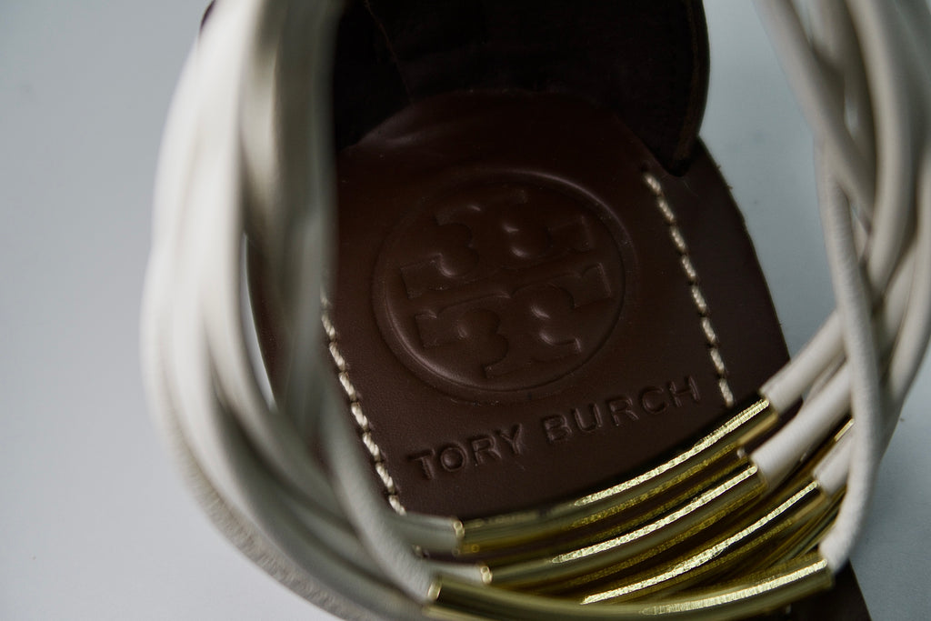 Tory Burch Archival Gladiator Sandals – Cream, Brown & Gold