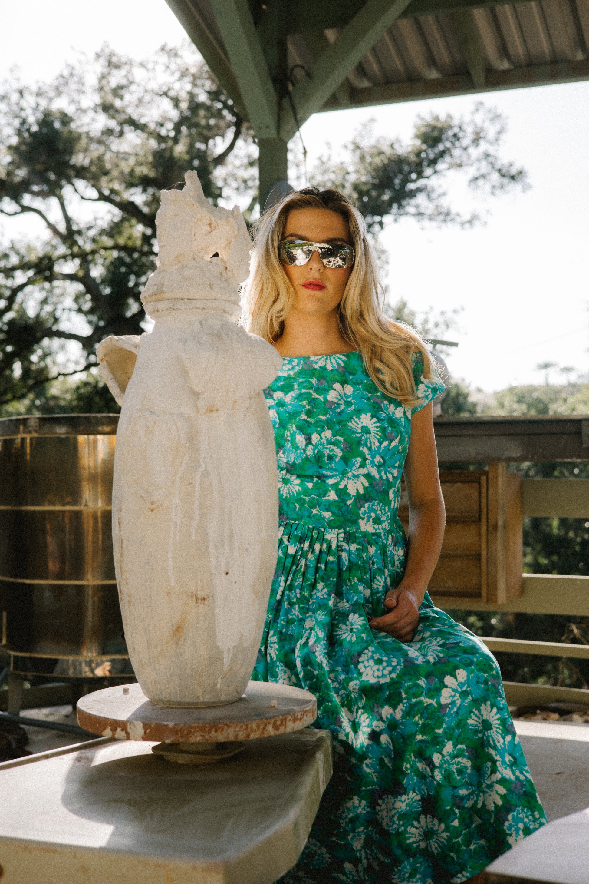 Vintage VICTORIA - 1950s Gay Gibson Garden Dress