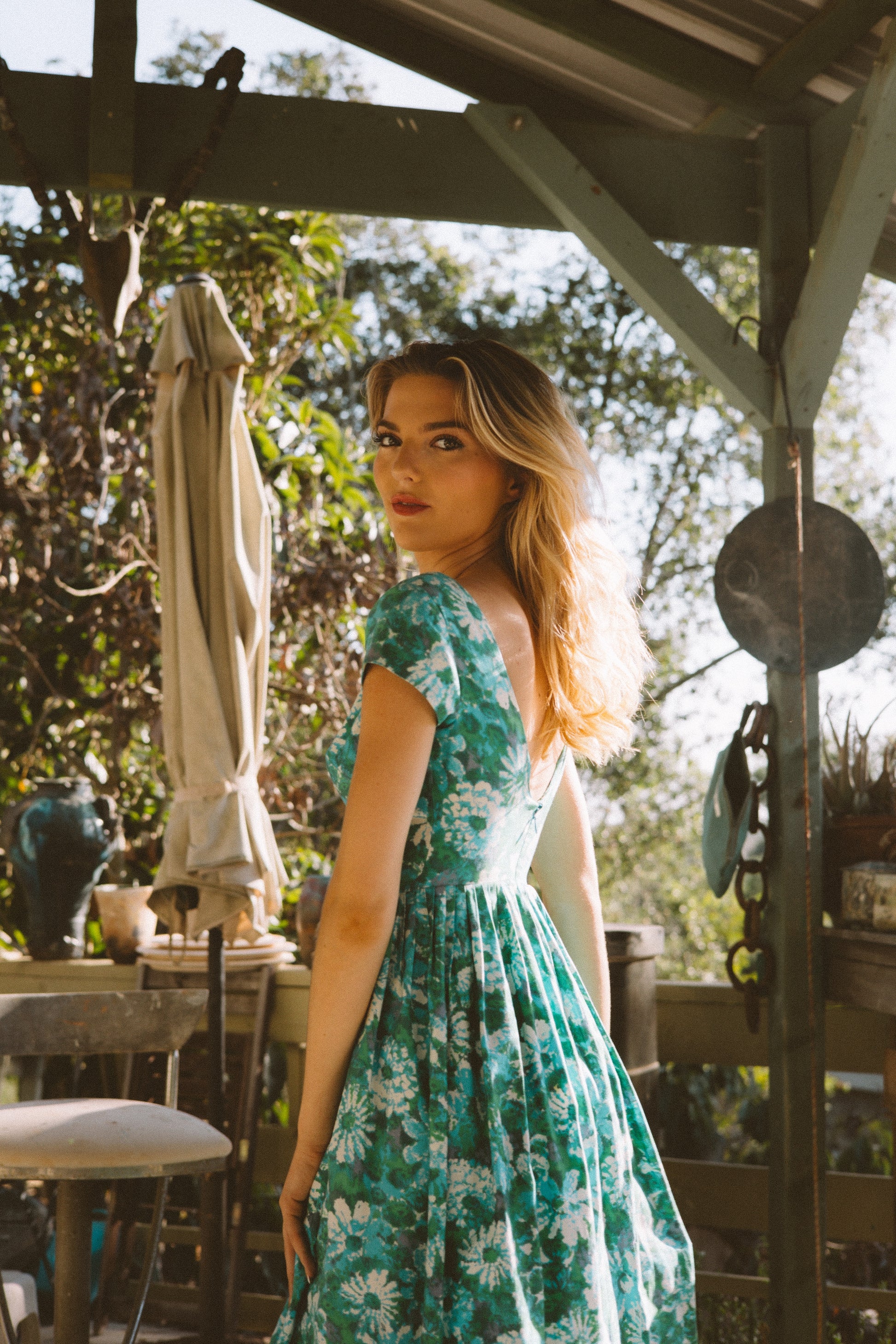 Vintage VICTORIA - 1950s Gay Gibson Garden Dress