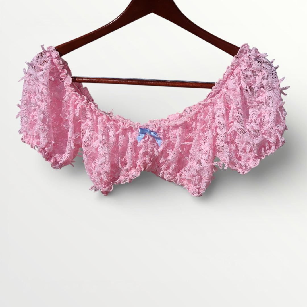 Vintage Pink Lace Brallette