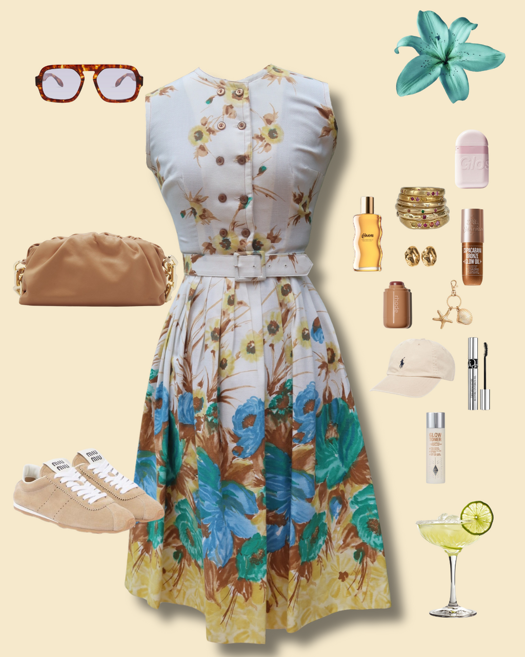 Vintage BLOSSOM - 1950s Dress by Sears, Roebuck, & Co.