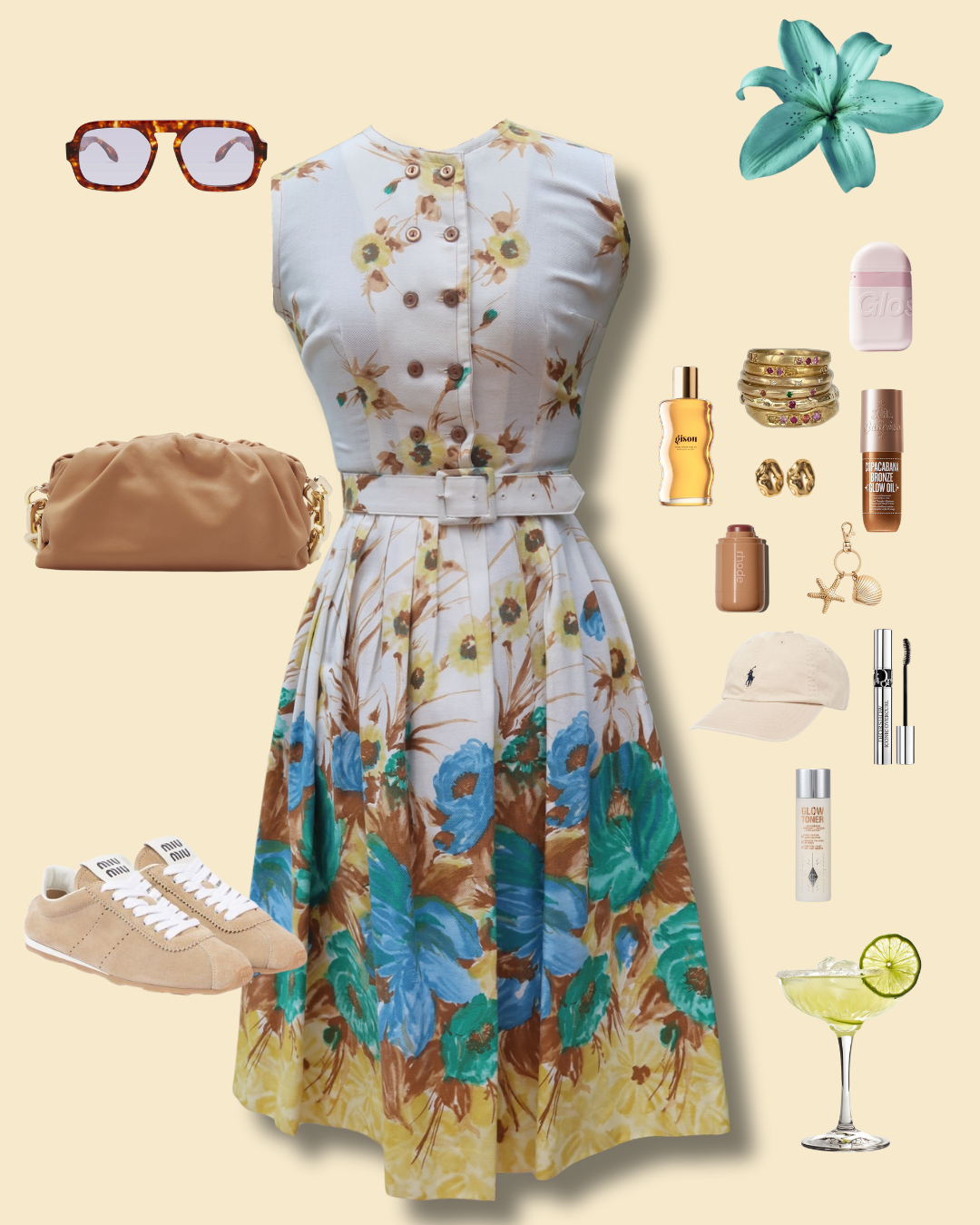 Vintage BLOSSOM - 1950s Dress by Sears, Roebuck, & Co.