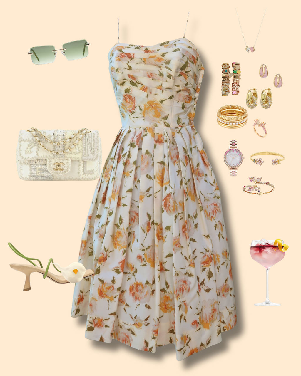 Vintage DIANA - 1950s Silk-Organza Party Dress