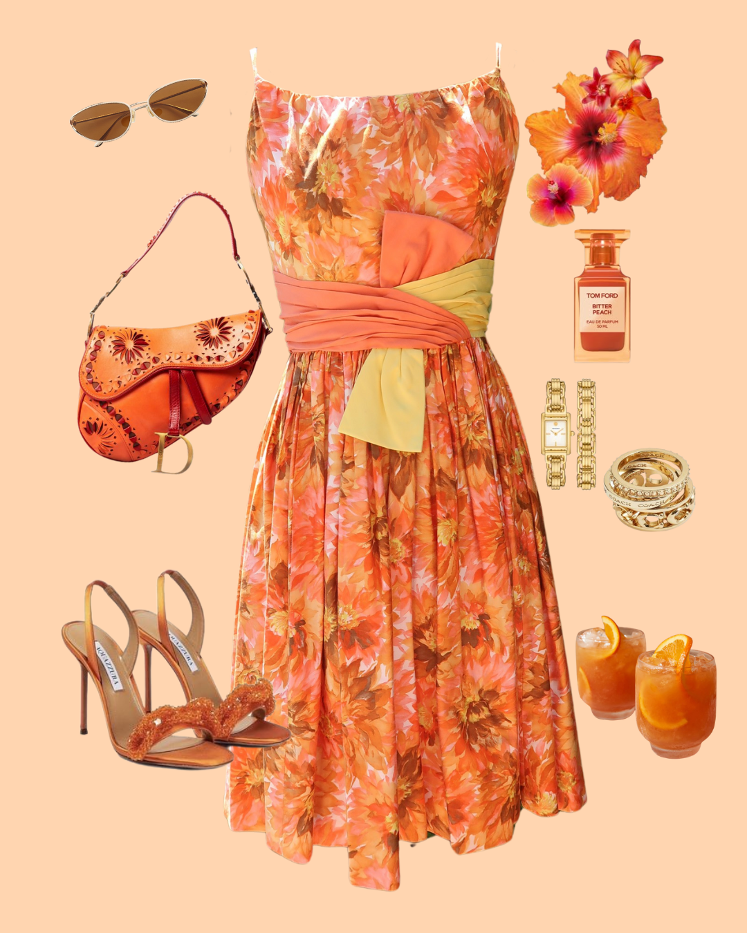 Vintage ABBEY - 1950s Floral Sundress by Mardi Gras, New York